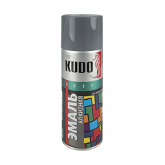 КРАСКА АЭРОЗОЛЬ АЛКИД. ТЕМНО-СЕРАЯ 520 МЛ RAL 7012 (12) "KUDO" KU-1016