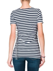 Купить Футболка-тельняшка женская (темно-синяя полоса) в Магазине тельняшек