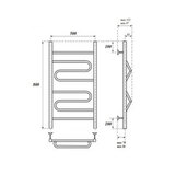 Полотенцесушитель водяной Point PN01158 П4 500x800, хром