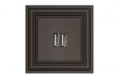 Розетка 2 usb коричневая омбре LIREGUS RETRO