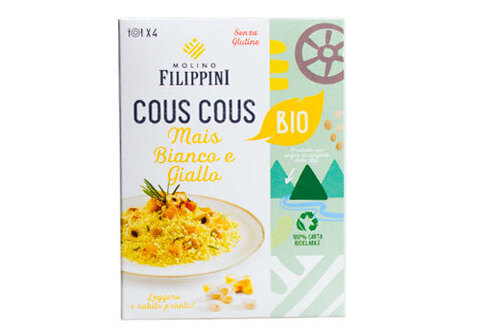 Кускус из белой и желтой кукурузы БИО без глютена Molino Filippin, 250г