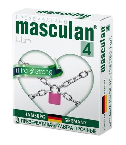 Ультрапрочные презервативы Masculan Ultra 4 Strong - 3 шт. - Masculan Masculan Ultra 4 Strong №3