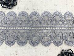 Кружево плетёное, ш. 8,5 см, серый