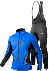 Утеплённый лыжный костюм 905 Victory Code Speed Up Blue A3 с высокой спинкой мужской