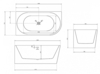 Abber AB9257-1.5 L Акриловая ванна,150x78x60