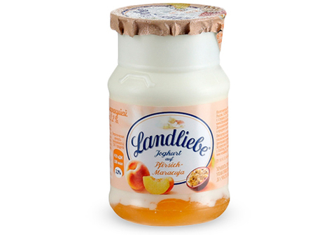 Йогурт персик-маракуйя "Landliebe" бидон, 150г