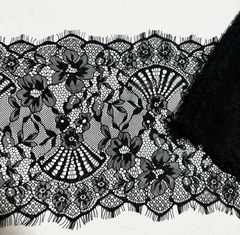 Кружево Французское, ш. 22 см, чёрный