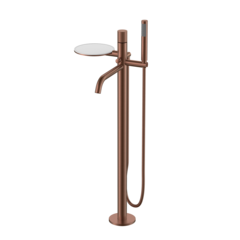 Boheme 129-BRB.4 Смеситель STICK напольный BRUSHED BRONZE ручка SPIRALE фото