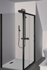 Ideal Standart K9277V3 CONNECT 2 Sliding door Сдвижная дверь в нишу 120 см (состоит из фиксированной и сдвижной частей), высота 195 см, безопасное прозрачное стекло 6 мм, антиизвестковое покрытие Ideal Clean, алюминиевый профиль Silk Black, ручки 225