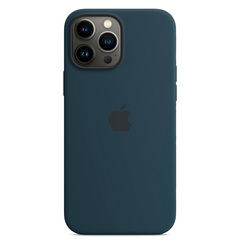 Силиконовый чехол с поддержкой MagSafe Apple Silicone Case для iPhone 13 Pro, Abyss Blue (Синий омут)