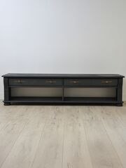 Тумба под телевизор Сюзанна, 160 см, с ящиками, серый