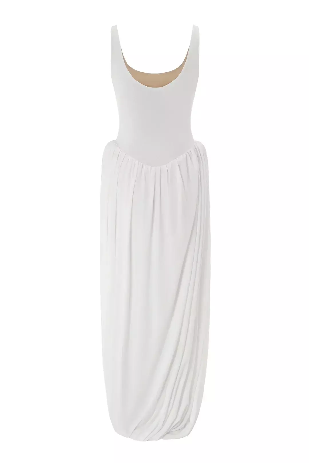 Белое платье с буфами