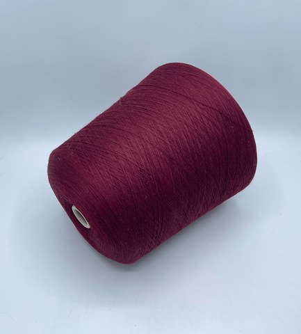 Бобинная пряжа(пр.Италия), 1800м/100гр,  50% меринос, 50% акрил, цвет-Винный, арт.36903