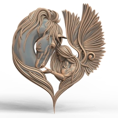 Силиконовый молд № 338 Любовь к лошади