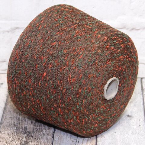 Фасонный меринос A ZETA FILATI VIENNA 800 зеленый с оранжевым