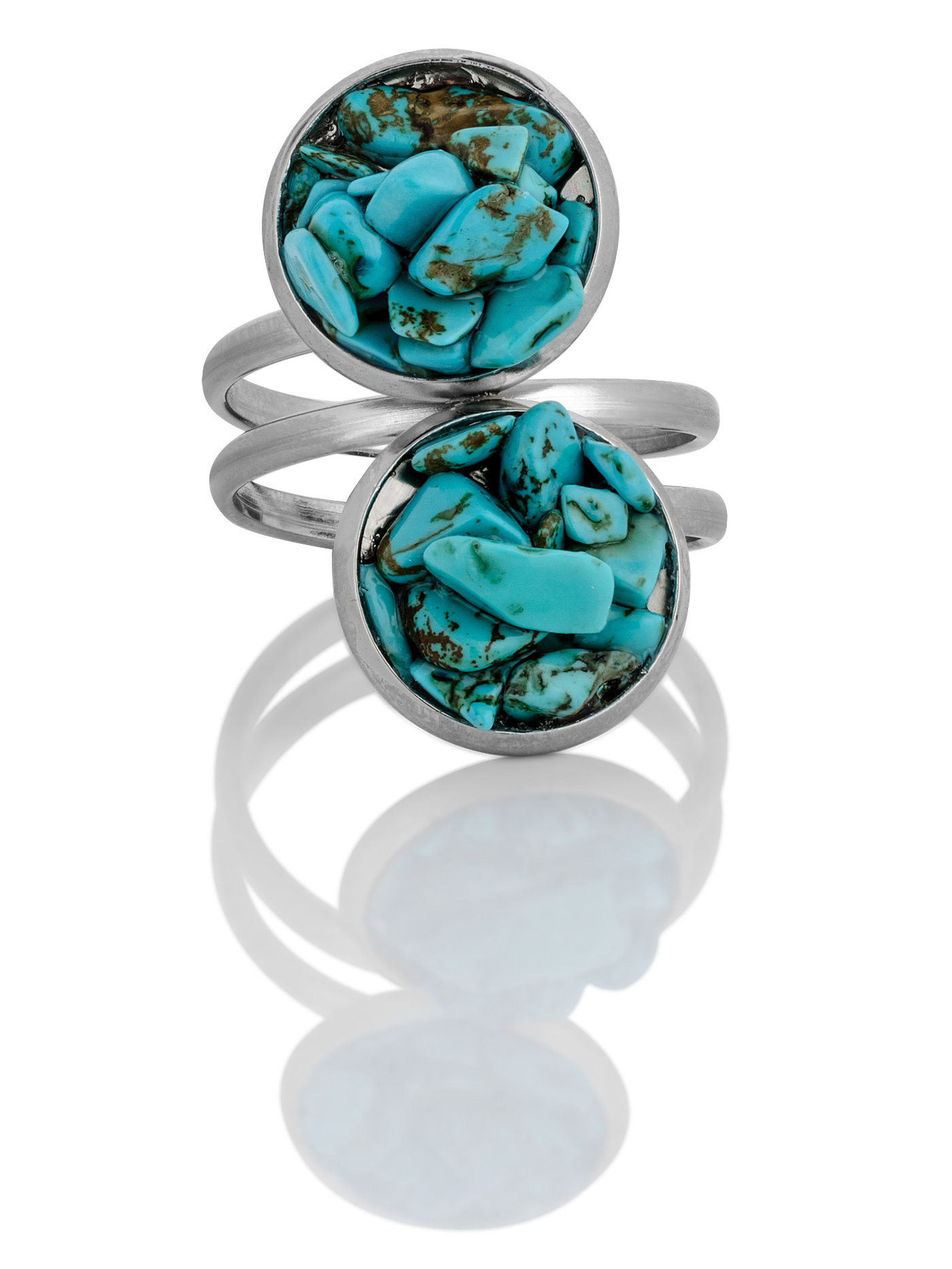 Кольцо с бирюзой