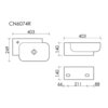 Ceramica Nova Element CN6074L Рукомойник подвесной прямоугольный с отверстием под смеситель (чаша слева, отверстие под смеситель справа), 40.3x24.9, цвет: белый