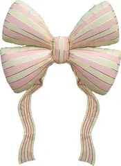 Фигура "Бант стильные полоски" кремовые/розовые