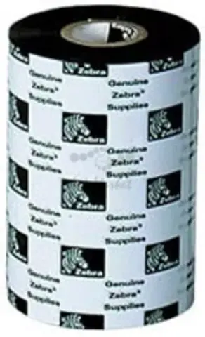 Zebra Wax Ribbon, 110mmx450m (4.33inx1476ft), 2100, High Performance, 25mm (1in) core