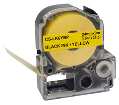 Картридж ленточный Cactus CS-LK6YBP черный для Epson LW700, LW600P, LW1000P, Z700, Z900