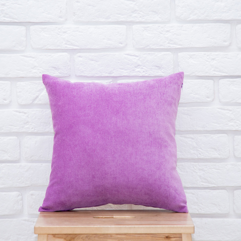 Подушка 40*40 микровельвет (сиреневая)