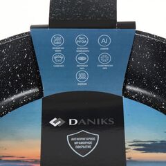 Сковорода алюминий, 28 см, антиприг, Daniks, Олимп Гранит, чер, DFP-28-BLM-IND, индукц