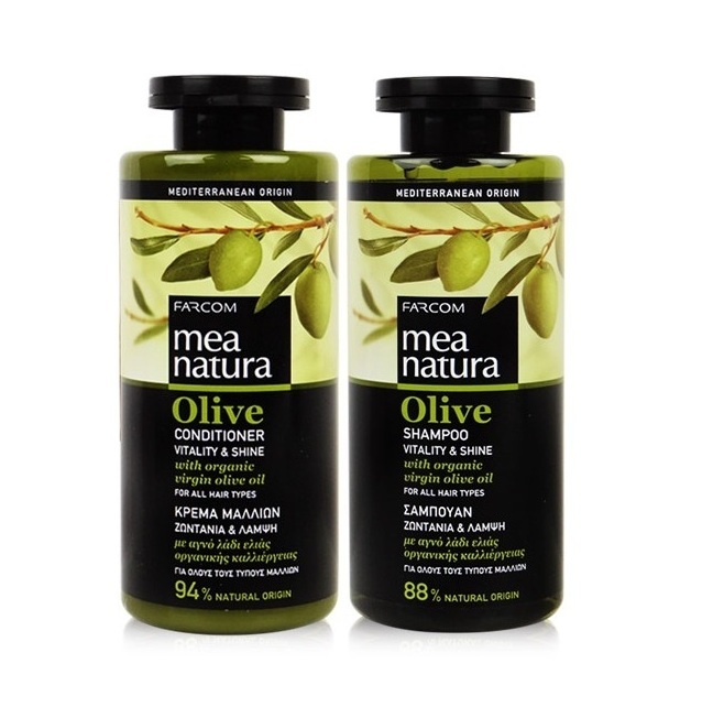Кондиционер для волос natura. FARCOM Mea Natura Olive шампунь. Mea Natura шампунь Olive Vitality & Shine. Фарком шампунь для всех типов волос олива 300 мл. FARCOM кондиционер для волос олива.