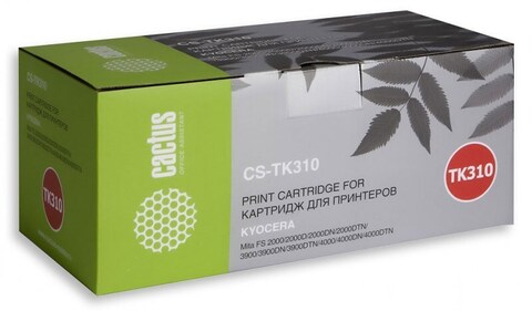 Картридж лазерный Cactus CS-TK310 TK-310 черный (12000стр.) для Kyocera Mita FS 2000, 2000D, 2000DN, 2000DTN, 3900, 3900DN, 3900DTN, 4000