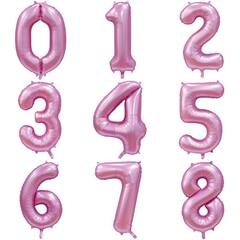 Фольгированные цифры 102 см с гелием (нежно-розовый - сатин)
