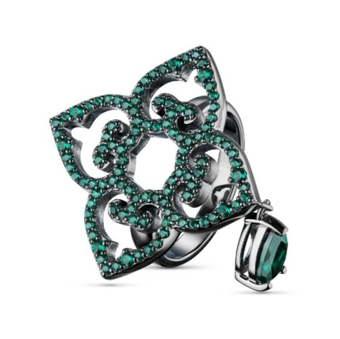 Ring Classic Blackening Nano Emeralds