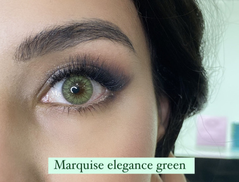 Светло - зелёные цветные линзы для светлых и тёмных глаз Marquise elegance green
