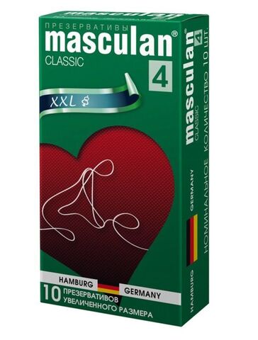 Презервативы Masculan Classic 4 XXL увеличенного размера - 10 шт. - Masculan Masculan Classic 4 XXL №10