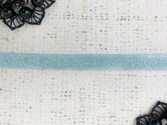 Киперная лента металлизированная, ш. 1 см, голубой