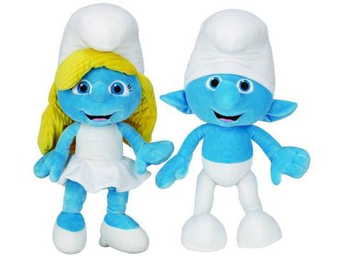 The Smurfs Movie Jumbo Plush Series 01 - Clumsy & Smurfette