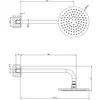 Gessi 47382#149 Gessi Emporio Emporio shower Душевая головка для настенного крепления, поворотная, с защитой от известкового налёта, цвет: Finox Brushed Nickel
