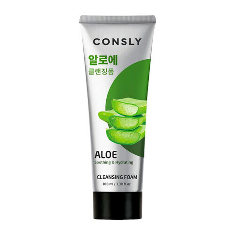 Consly Aloe Vera Soothing - Пенка для умывания кремовая успокаивающая c экстрактом алоэ вера