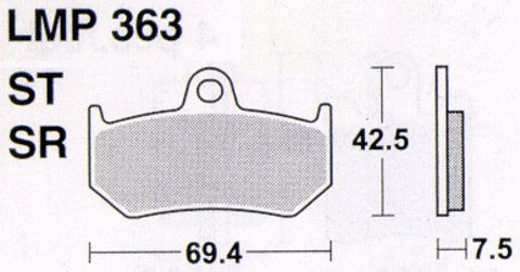 Колодки дискового тормоза AP Racing LMP363 SR (FDB2198 / FA320)