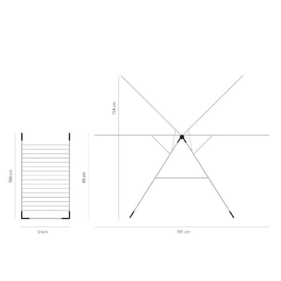 Сушилка для белья напольная (20 м навески), Серый металлик, арт. 350184 - фото 11
