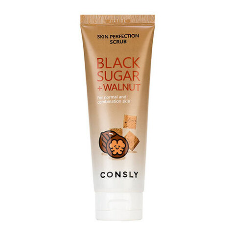 Consly Black Sugar & Walnut - Скраб для лица с черным сахаром и экстрактом грецкого ореха