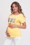 Футболка для беременных и кормящих 10757 желтый