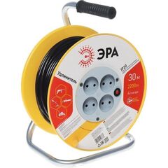 Удлинитель силов. ЭРА RP-1-2*1.0-30м ,пласт.катушка без заземл.