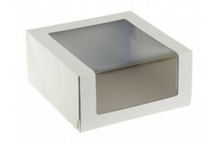 Упаковка белая с панорамным окном 18х18х7 см