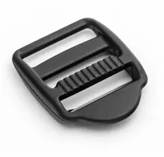 Пряжка-крыло 3-х щелевая, пластик 3,8 см, 11,7 гр, чёрный