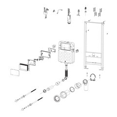 Комплект Set Triton Verso TR-VO-1832 (Унитаз + инсталляция + кнопка белая)