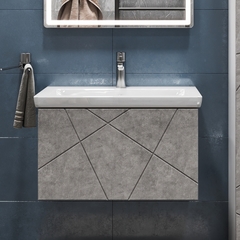 Тумба под раковину Geometry 600-0-1 (Como) навесная бетон