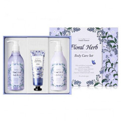 Medi Flower Body Care Set Floral Herb Набор средств для ухода за телом c ароматом лаванды, 300/300 мл /80 гр