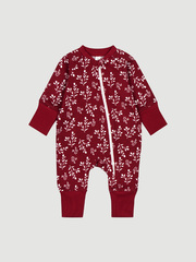 Комбинезон на манжетах Mjölk Снежные веточки, с рукавом реглан