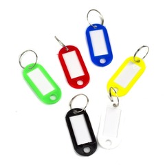 Набор брелоков (пластиковые бирки) для ключей Alingar, 52 мм, ассорти, 100 шт/уп, пакет