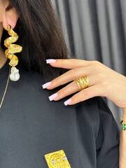 Серьги длинные- спираль с подвеской из барочного жемчуга style by SCHIAPARELLI