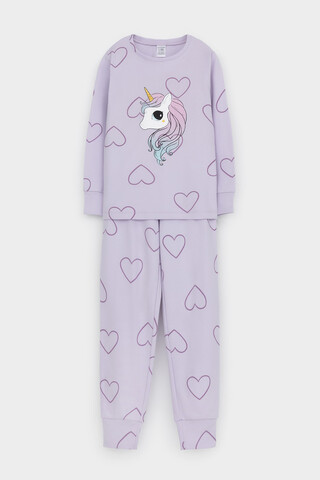 пижама  для девочки  К 1621/лепесток орхидеи,контурное сердце